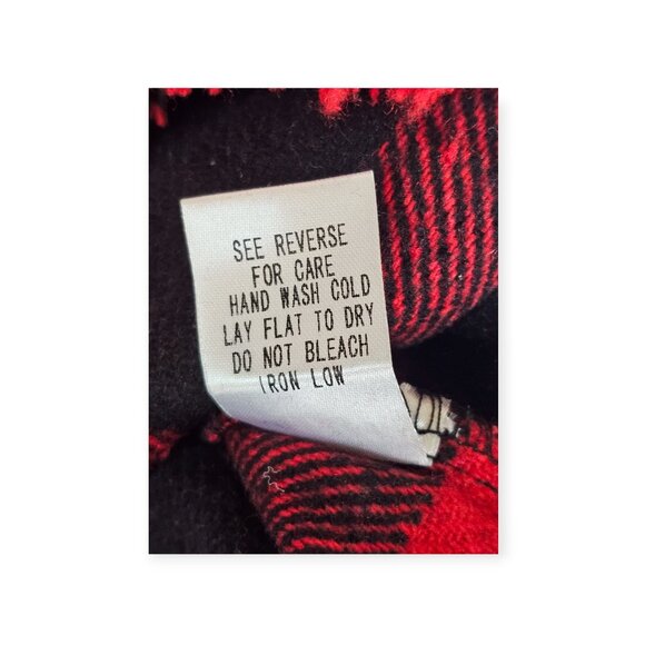 White Birch Buffalo Plaid Oversized Button-Down Shacket Western S Red Black - Picture 9 of 9